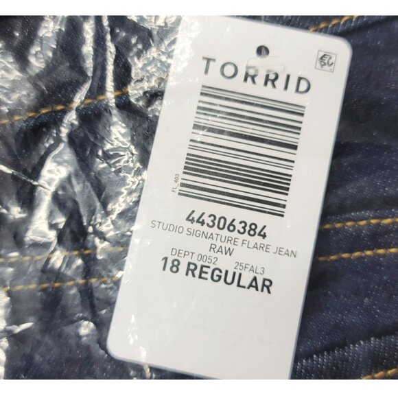 NWT Torrid Raw Studio Premium High-Rise Flare Jean 18 18R - Picture 7 of 9
